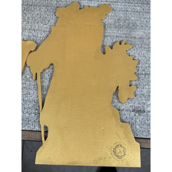 Wooden Christmas Signs Modeled After Antique Xmas Postcards Santa Lot Of 4- Read - Picture 9 of 10